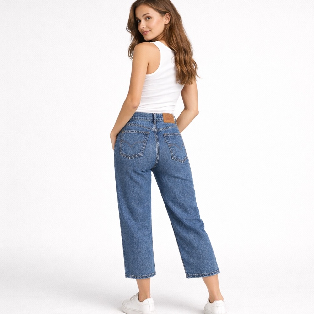 Vintage Levi’s 550 Cropped Jeans High Rise 26 100% Cotton Made in Mexico